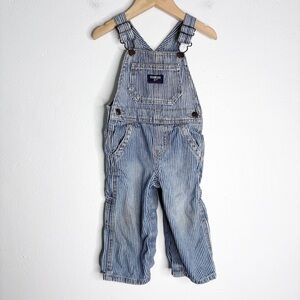 OshKosh B’Gosh Railroad Stripe Baby Overalls Size 12M
